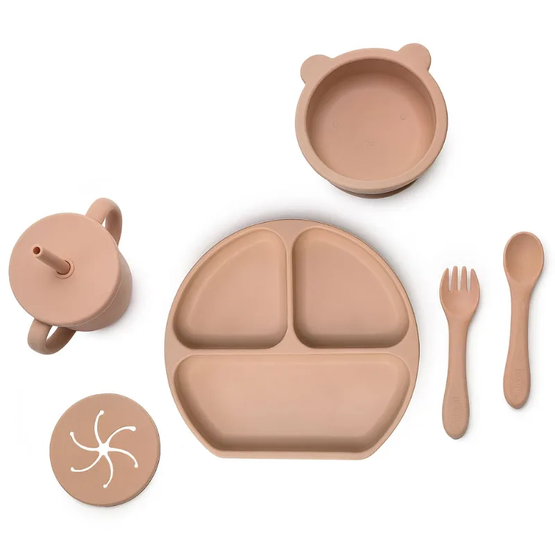 Kit Alimentação em Silicone Piccolo Terracota