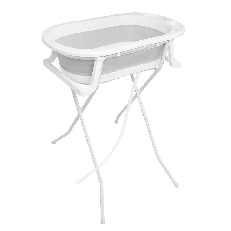 Banheira Retrátil Drippy com Suporte Cinza