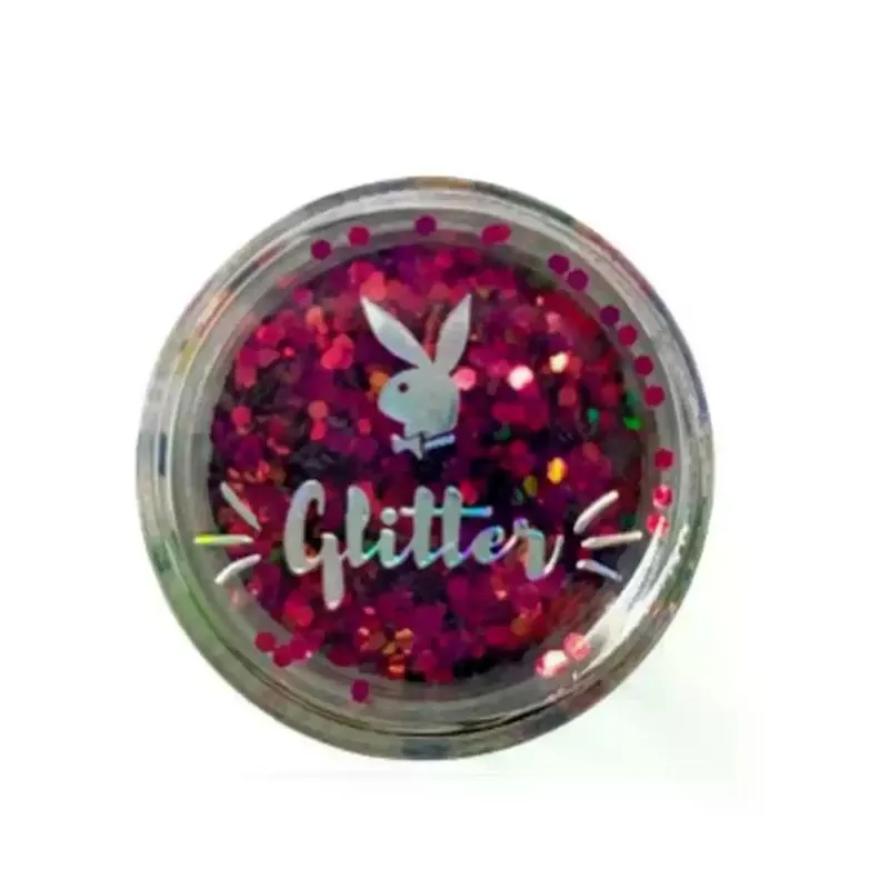 Glitter Torre Camaleão Rosa E Roxo Flocado Playboy 2g