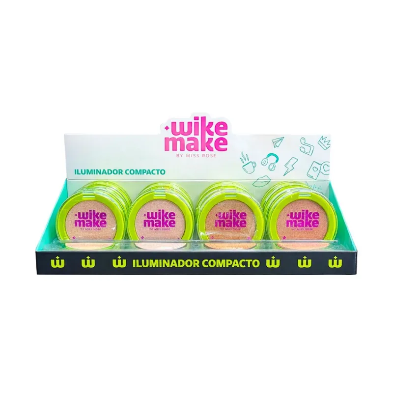 Iluminador Compacto Wike Make C/24 Unid - Miss Rôse (WM0011)