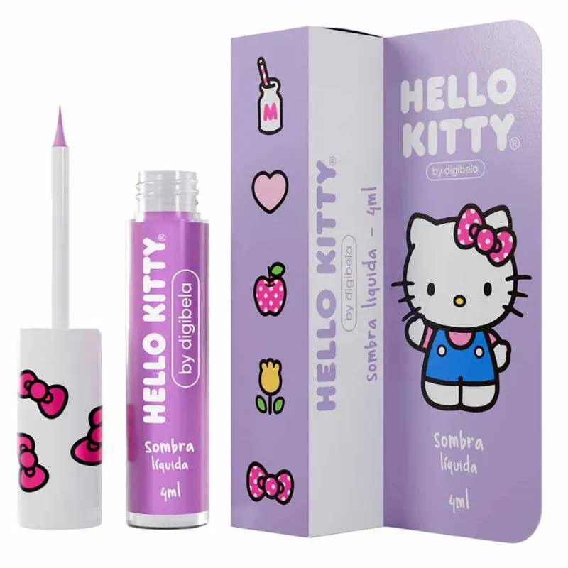 Sombra Líquida Infantil Digibela Hello Kitty 4ml Lilás