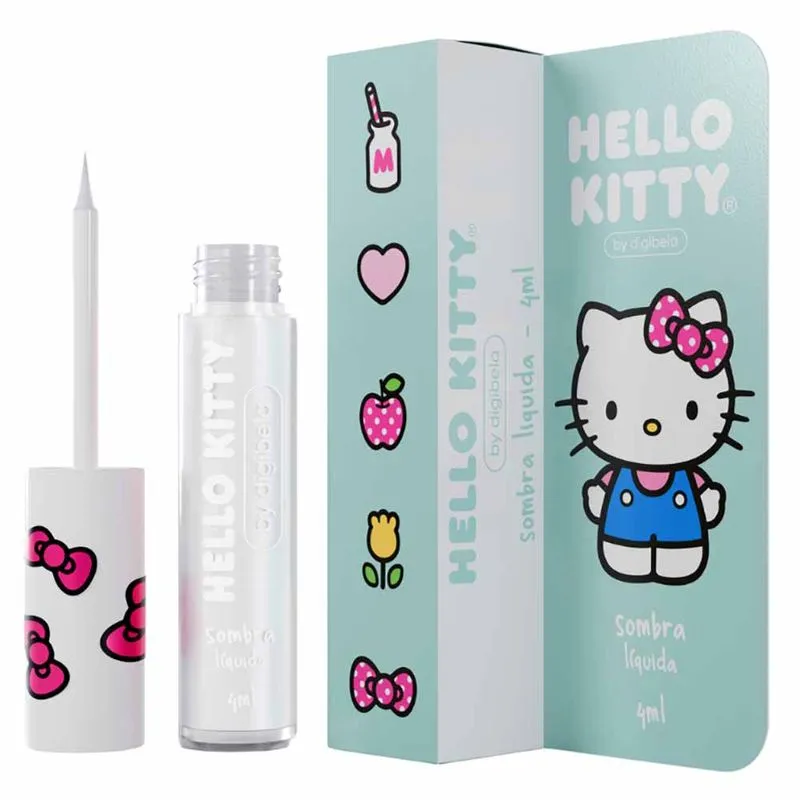 Sombra Líquida Infantil Digibela Hello Kitty 4ml Branco