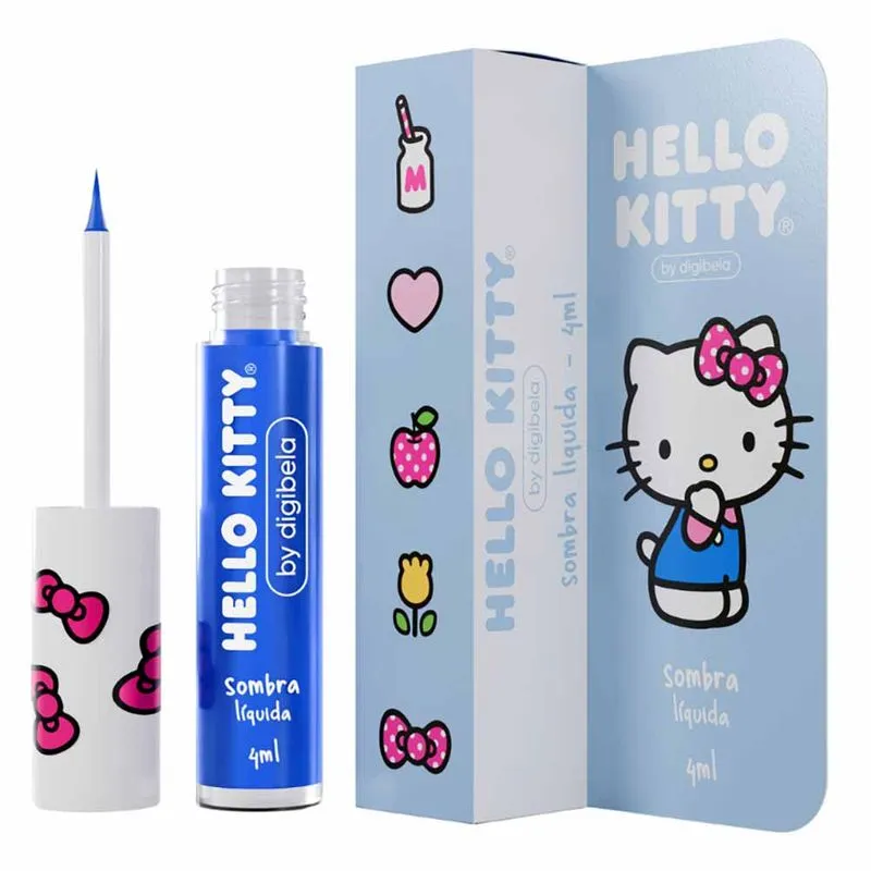 Sombra Líquida Infantil Digibela Hello Kitty 4ml Azul