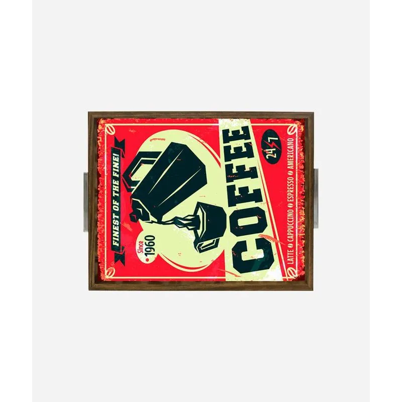 Bandeja Estampada 30x37 - Coffee 1960