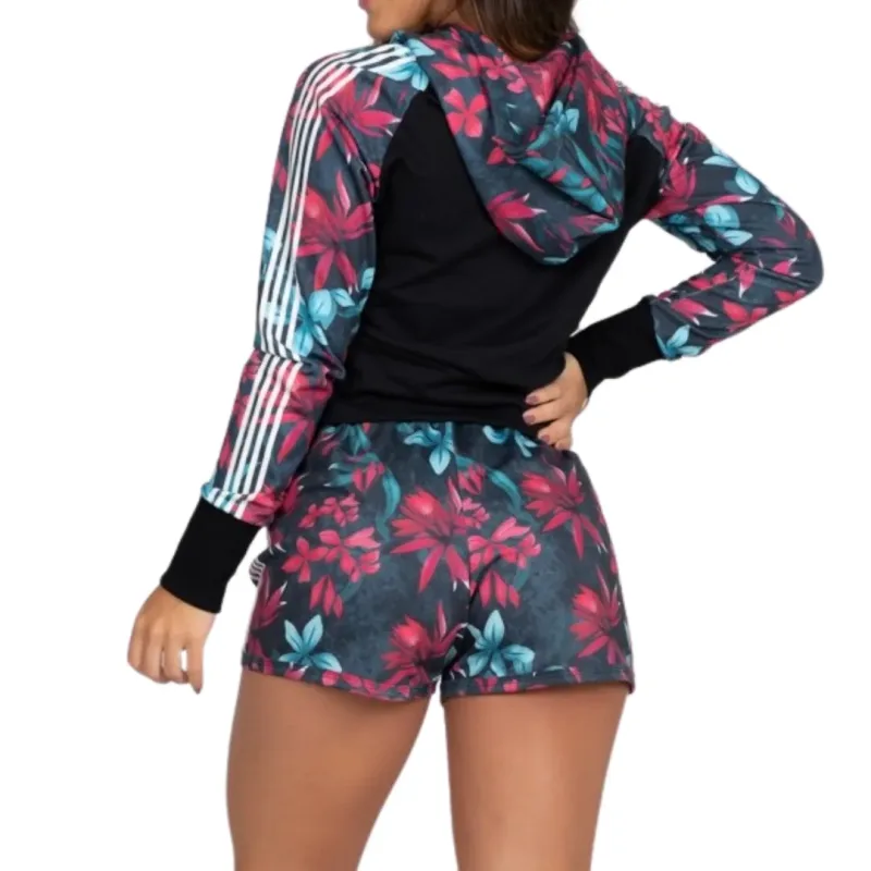 Short Kaisan Moletom Estampa Digital (Wild Leaves) - Adulto