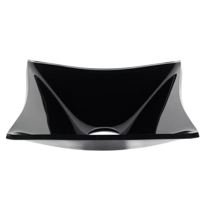 Cuba de Vidro Quadrada 31cm Preta