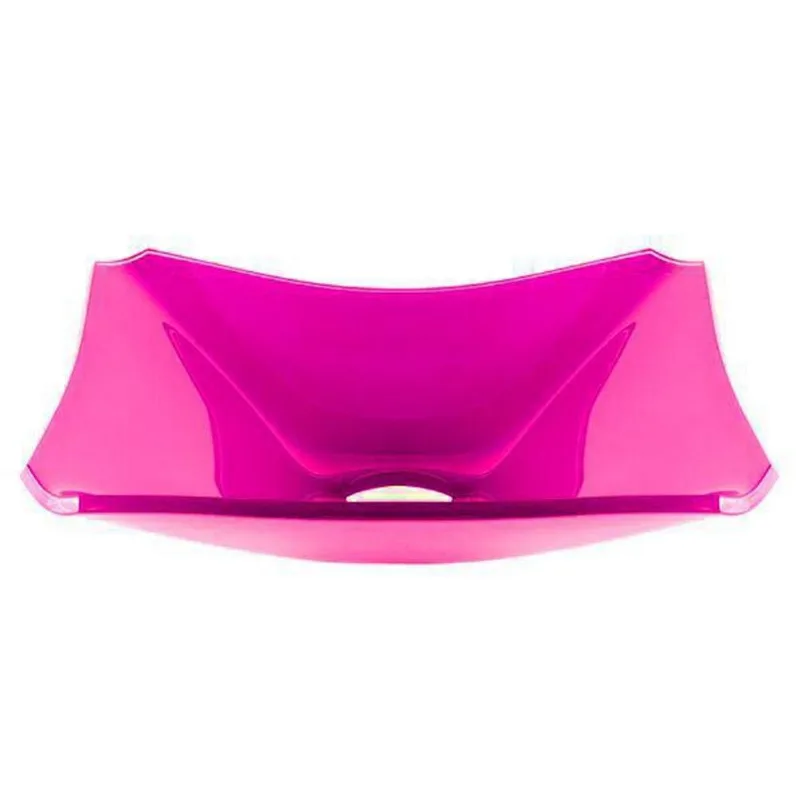 Cuba De Vidro Retangular Chanfrada 39Cm Rosa