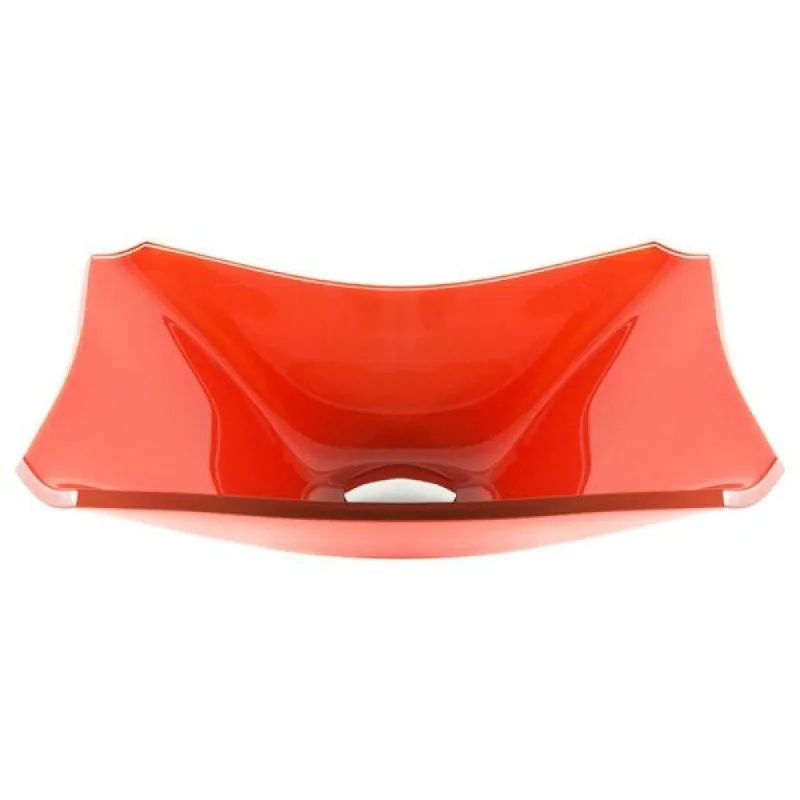 Cuba de Vidro Retangular Chanfrada 39cm Vermelho Ferrari