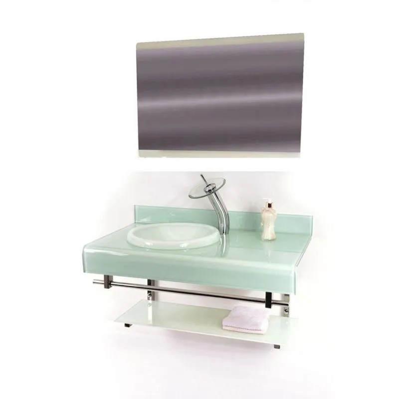 Gabinete De Vidro 90cm Full Curvado Duplo Inox Branco