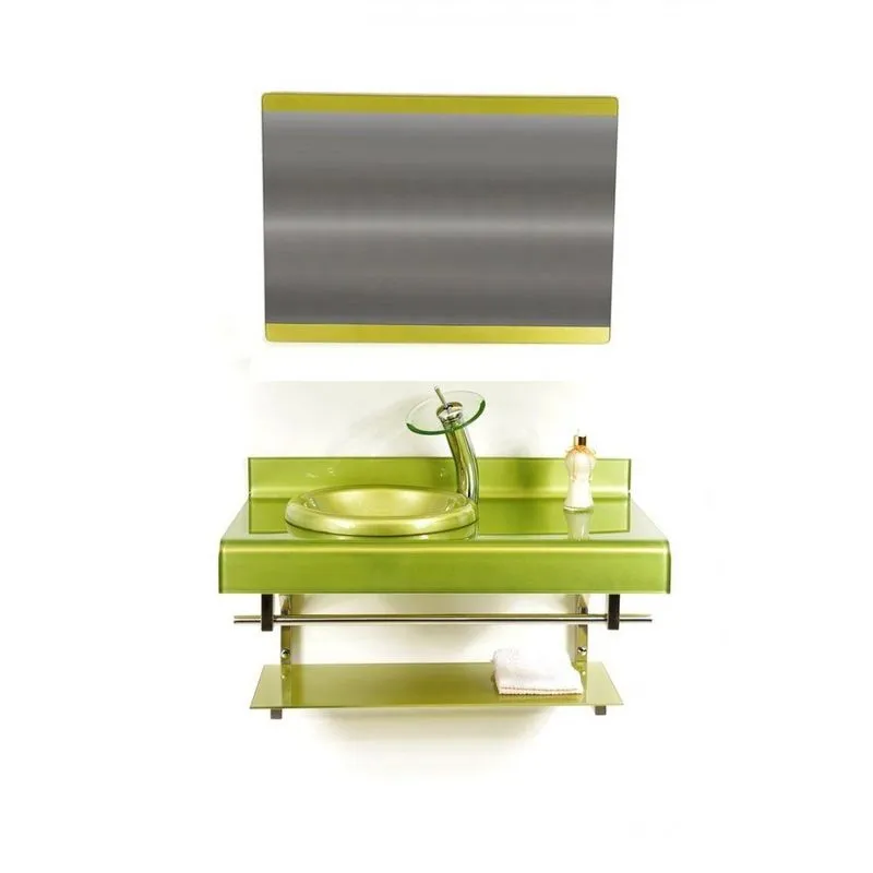 Gabinete De Vidro 90cm Full Curvado Duplo Inox Verde Oliva
