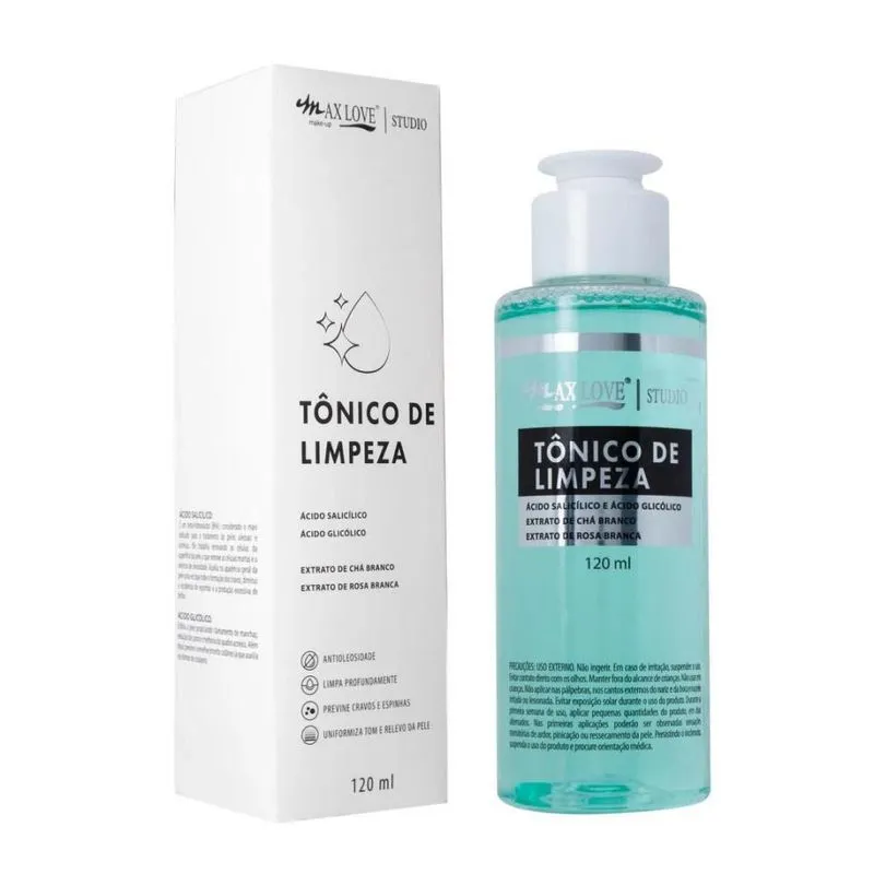 Tônico Facial Limpeza Rosto 120 Ml Max Love