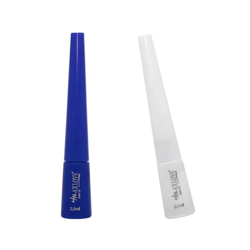 Kit Combo Com 2 Delineador Líquido Azul E Branco Max Love