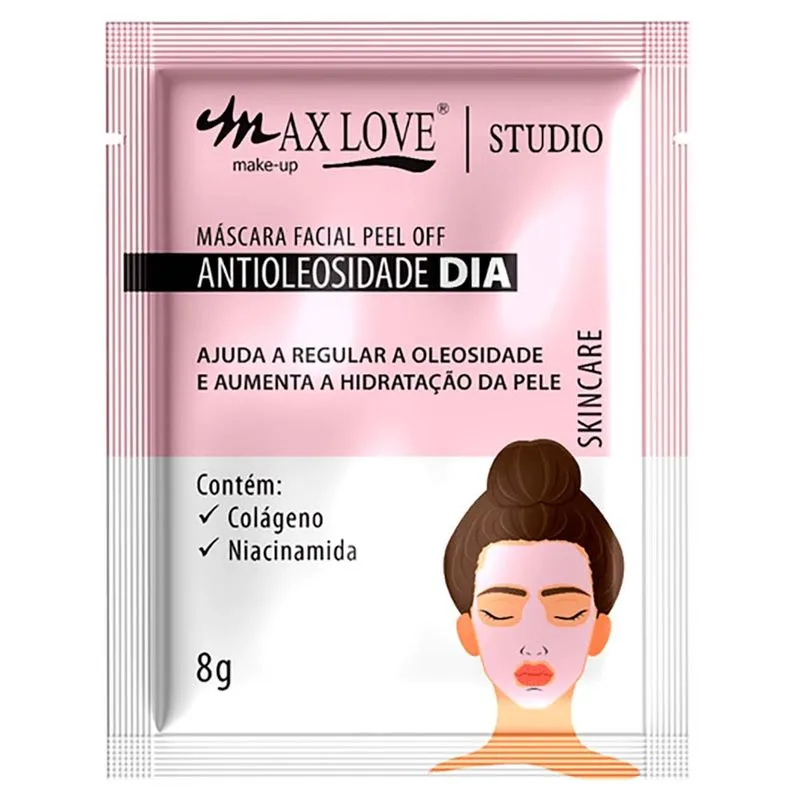 Máscara Facial Peel Off Max Love Sache Antioleosidade Dia 1Un
