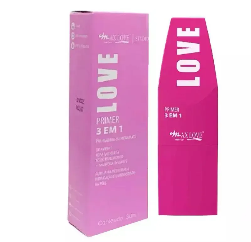 Primer 3 em 1 - MAX LOVE - Lulu Make & Acessórios