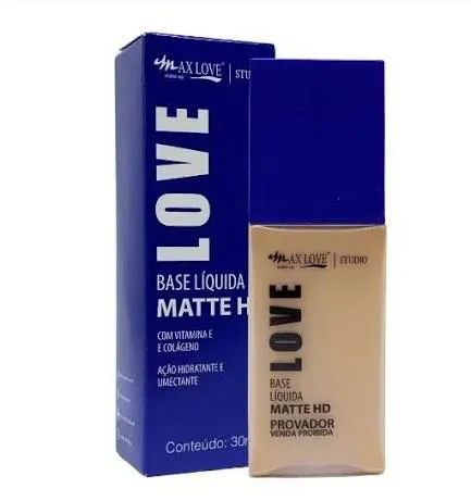 *Base Líquida Matte HD Max Love - Cor 14 30ml
