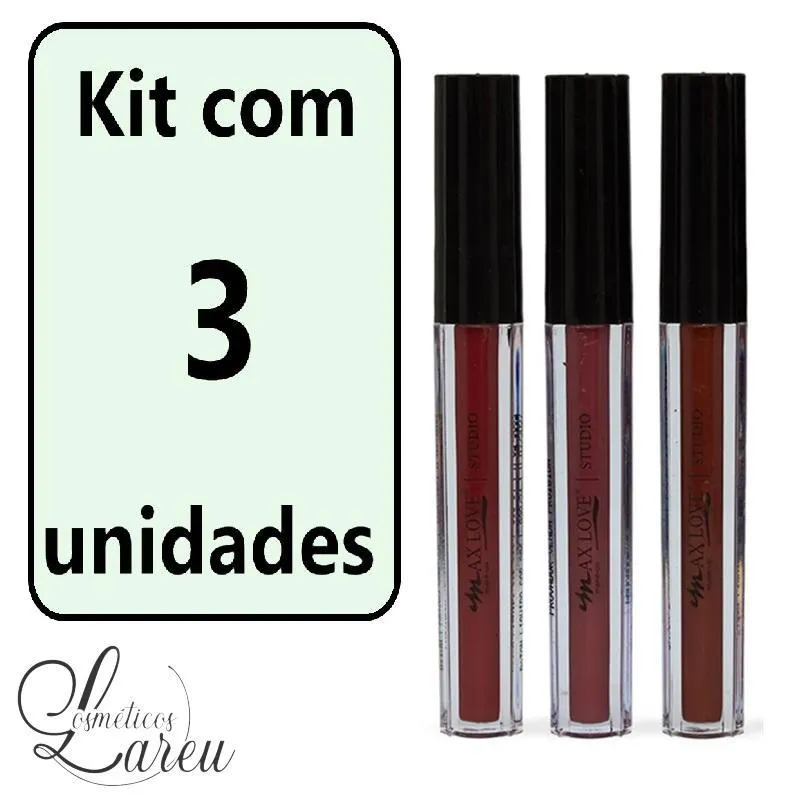-kit Batom Liquido 48 Hs Matte 291 (3 Un.) - Max Love