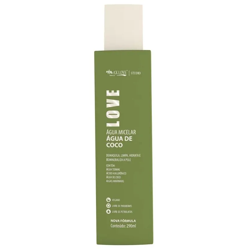 Água Micelar Max Love Agua De Coco 290ml