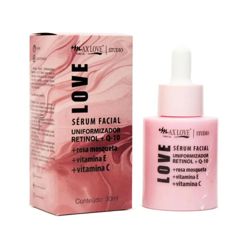Sérum Facial Vegano Uniformizador Retinol Q10 Max Love