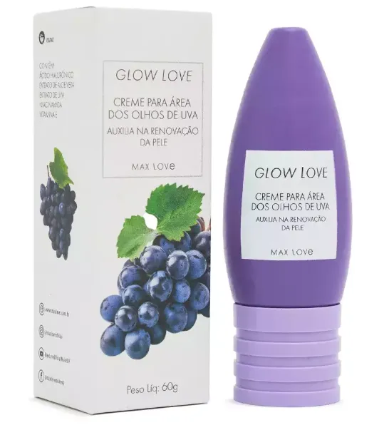 GLOW LOVE CREME PARA AREA OLHOS DE UVA 60G MAX LOVE - Divas Makeup