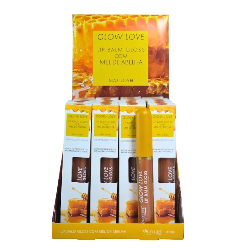 Box 28 Lip Gloss com Mel de Abelha Glow Love Max Love