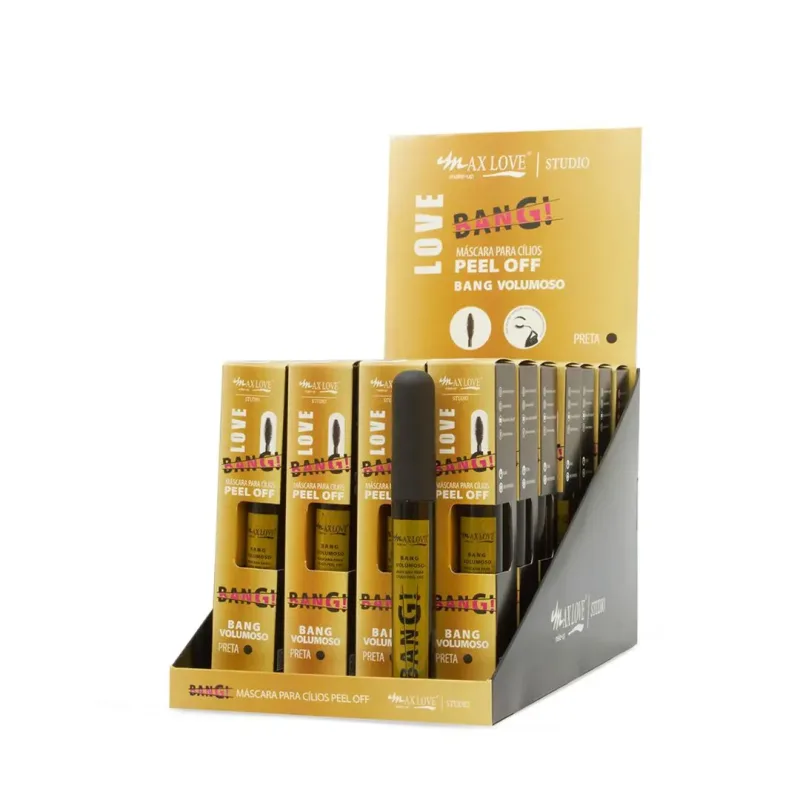 Máscara Para Cílios Peel Off Bang Volumoso Nº20 C/28 Unid - Max Love