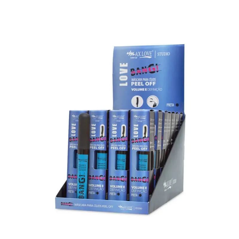 Máscara Para Cílios Peel Off Bang Volume e Definição Nº22 C/28 Unid - Max Love