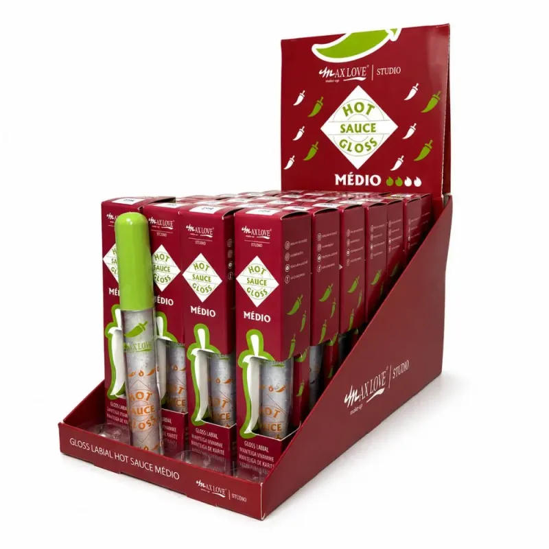 Box c/28 Gloss Labial Hot Sauce Gloss Médio Max Love 218