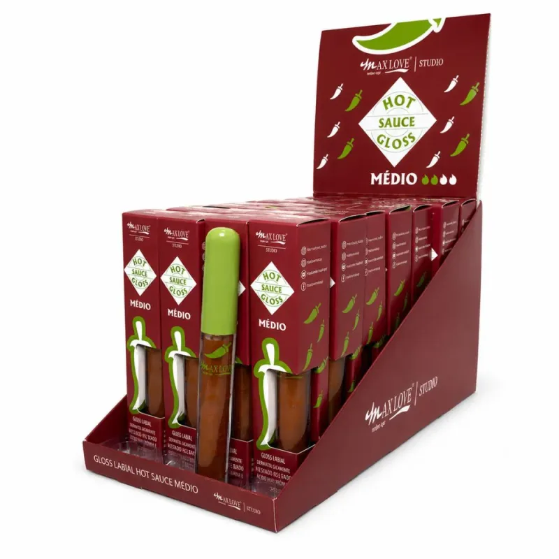 Box c/28 Gloss Labial Hot Sauce Gloss Médio Max Love 219
