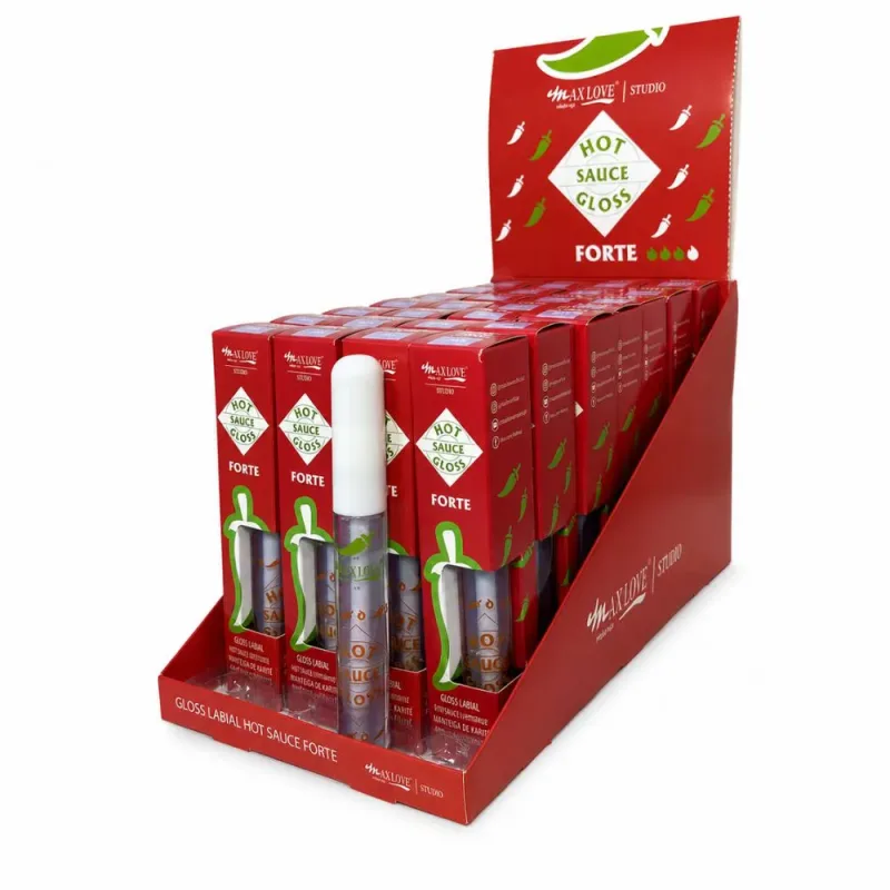 Box c/28 Gloss Labial Hot Sauce Gloss Forte Max Love 221