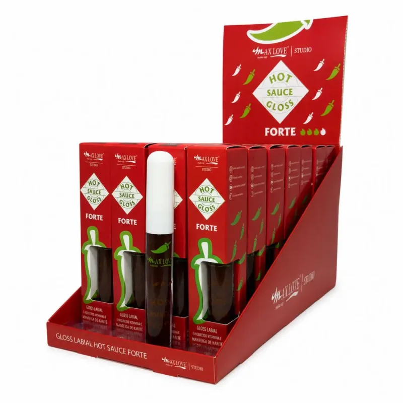 Box c/28 Gloss Labial Hot Sauce Gloss Forte Max Love 222