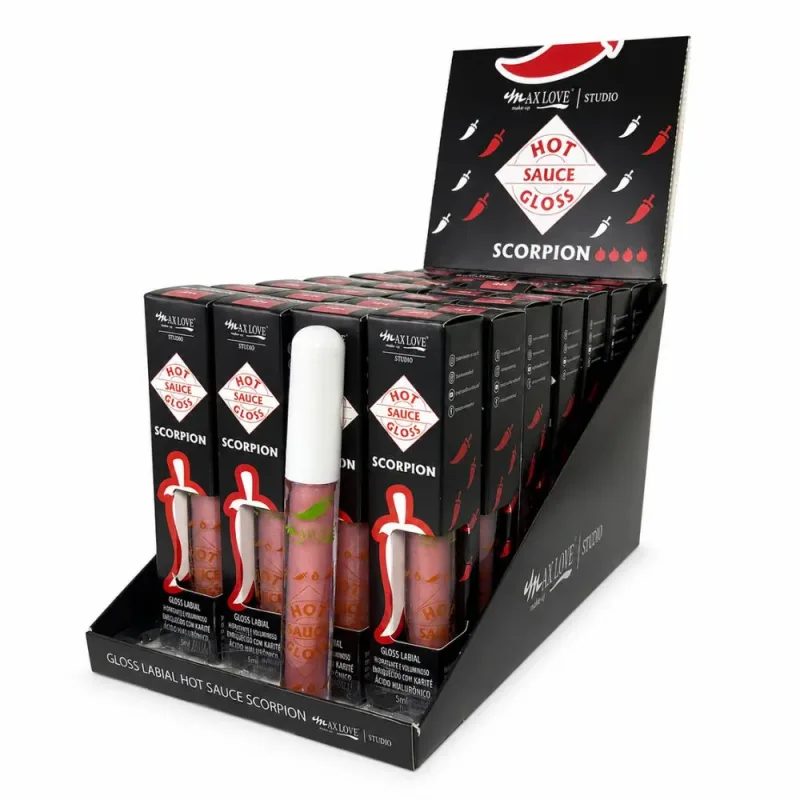 Box c/28 Gloss Labial Hot Sauce Gloss Scorpion Max Love 224