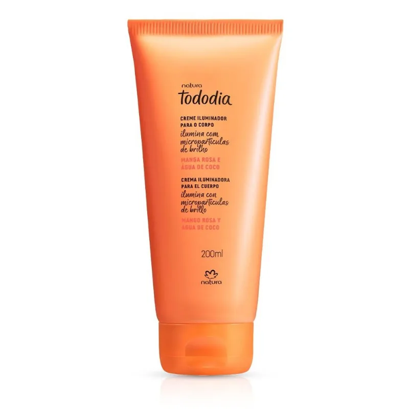 Creme Hidratante Iluminador Manga Rosa E Água De Coco 200ml