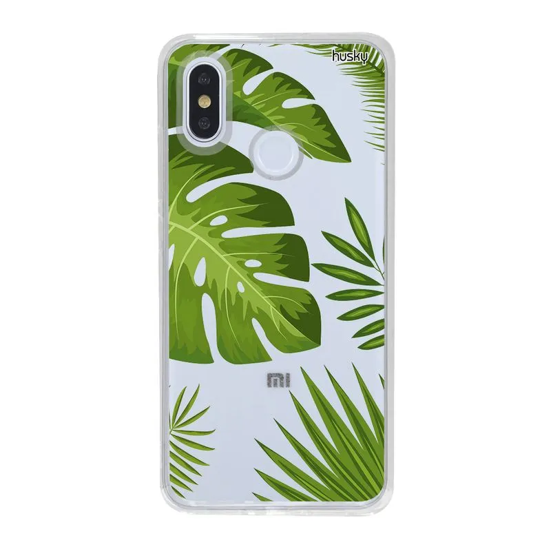 Capa Personalizada para Mi 8 - Plantas Folhas Grandes - Husky