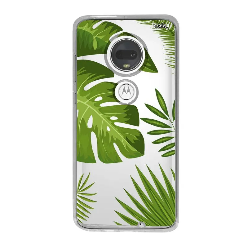 Capa Personalizada para Moto G7 - Plantas Folhas Grandes - Husky