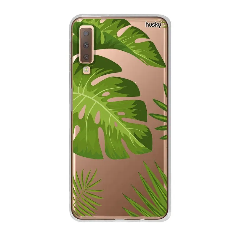 Capa Personalizada para Galaxy A7 (2018) - Plantas Folhas Grandes - Husky