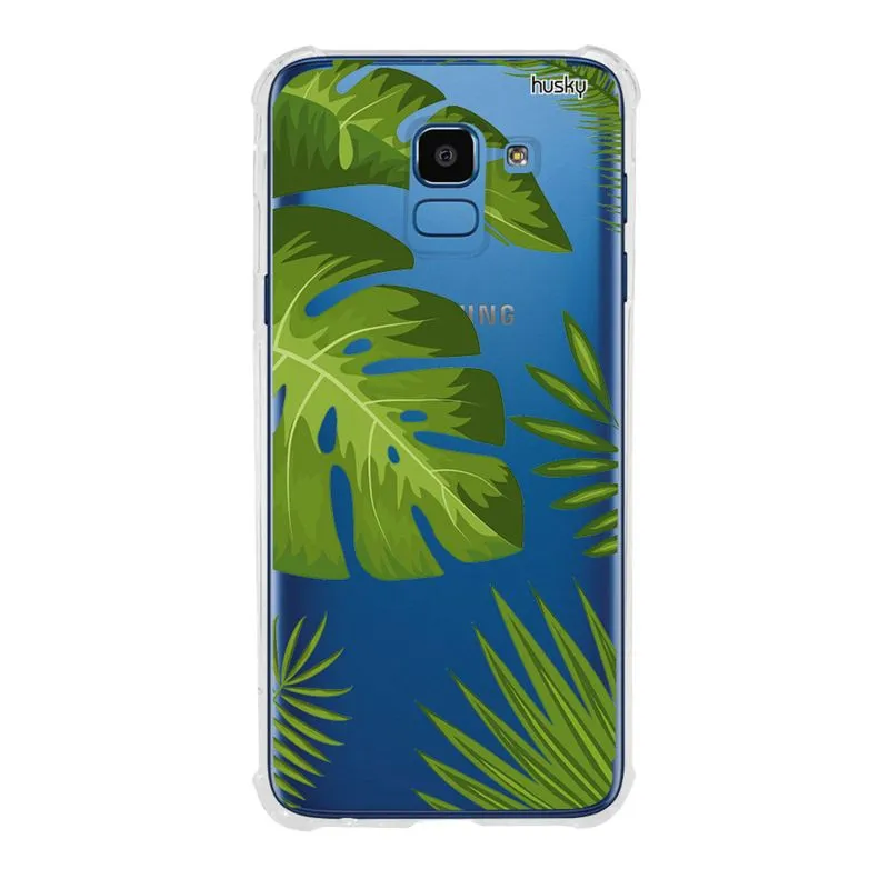 Capa Anti-Impacto Personalizada para Galaxy J6 - Plantas Folhas Grandes - Husky