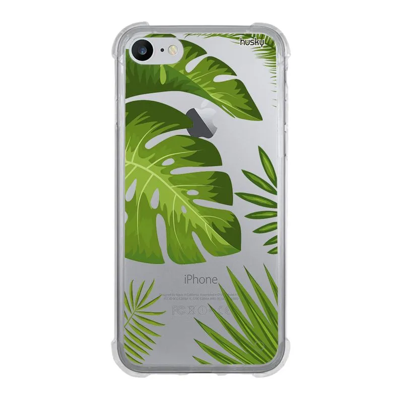 Capa Anti-Impacto Personalizada para Iphone 7 - Plantas Folhas Grandes - Husky