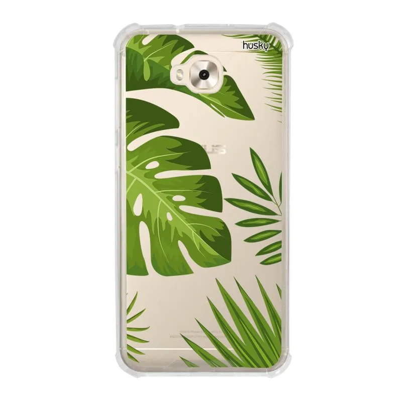 Capa Anti-Impacto Personalizada para Zenfone 4 Selfie 5.5 - Plantas Folhas Grandes - Husky