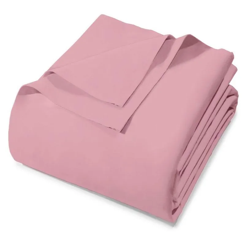 Lencol casal avulso com elastico para cama box E comum 100% algodão percal 180 fios cor: rosa