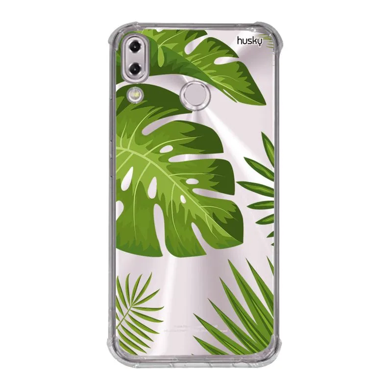 Capa Anti-Impacto Personalizada para Zenfone 5 / 5Z - Plantas Folhas Grandes - Husky