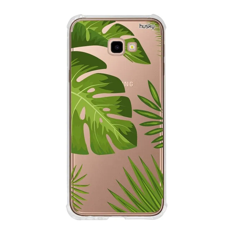 Capa Anti-Impacto Personalizada para Galaxy J4+ (Plus) - Plantas Folhas Grandes - Husky