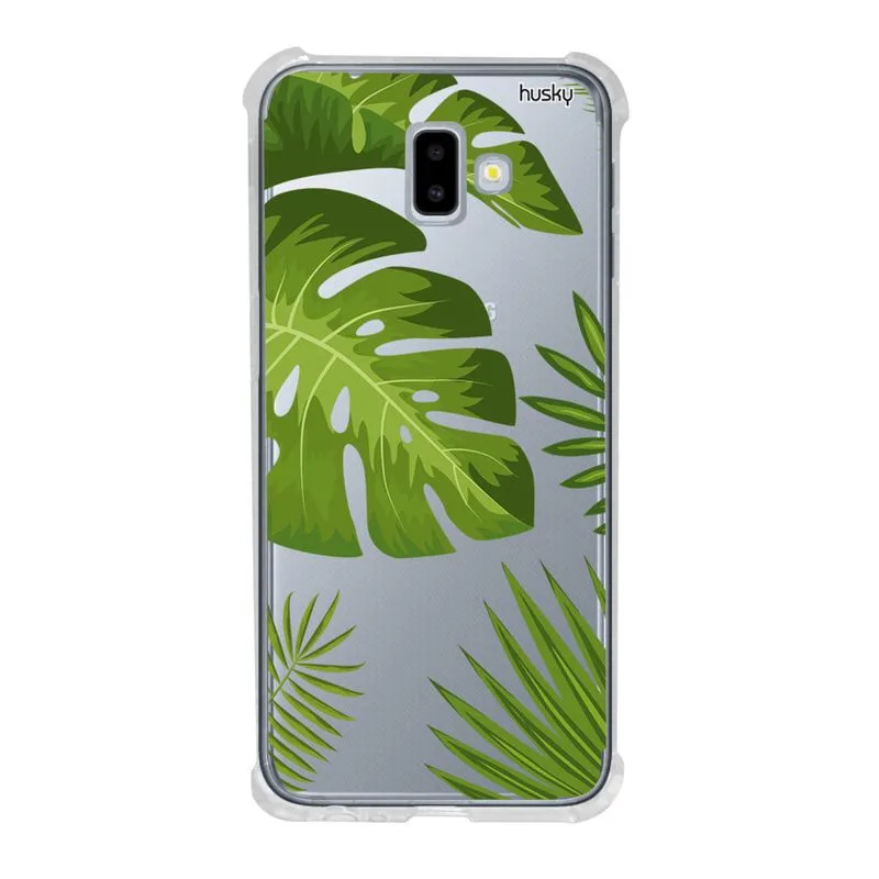Capa Anti-Impacto Personalizada para Galaxy J6+ (Plus) - Plantas Folhas Grandes - Husky