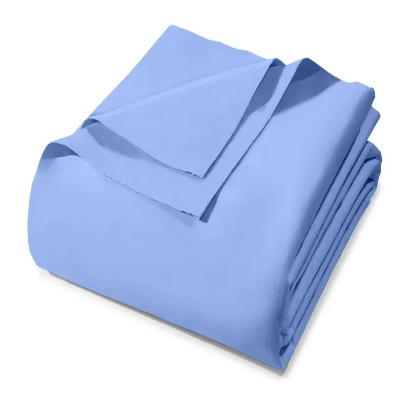 Lencol casal avulso com elastico para cama box E comum 100% algodão percal 180 fios cor: azul