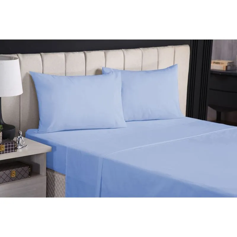 Jogo De Cama Box/ Comum queen size 4 Peças 100% algodão Percal 200 Fios Lençol de cima