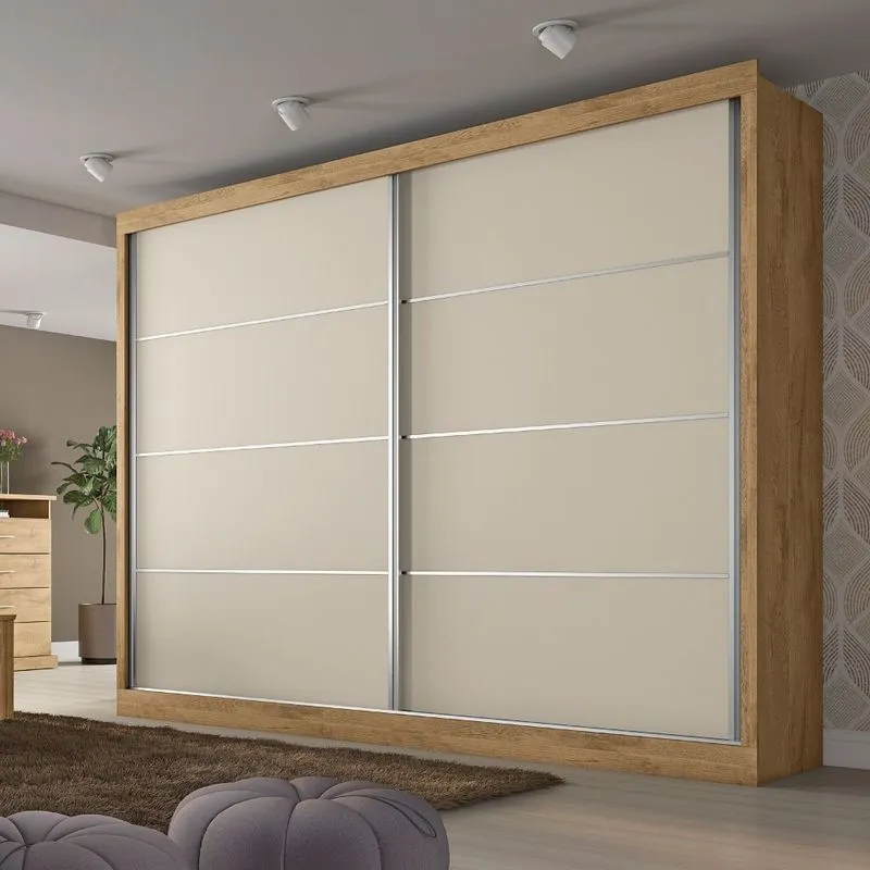 Guarda Roupa Casal Flex 2 Portas de Correr 100% MDF Verona Plus Made Marcs
