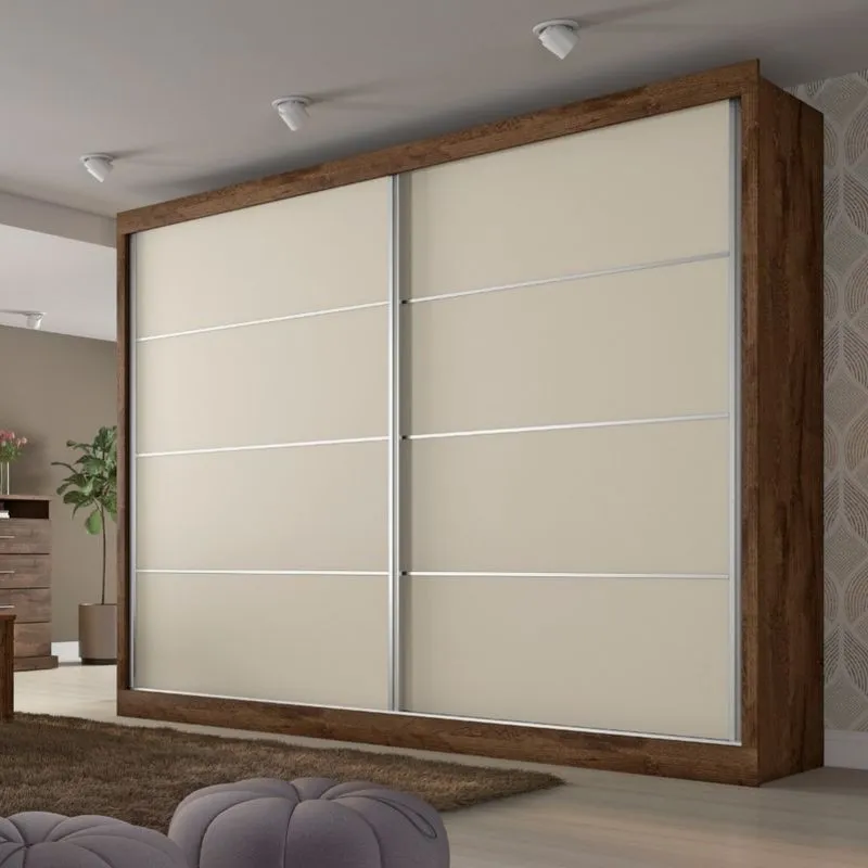 Guarda Roupa Casal Flex 2 Portas de Correr 100% MDF Verona Plus Made Marcs