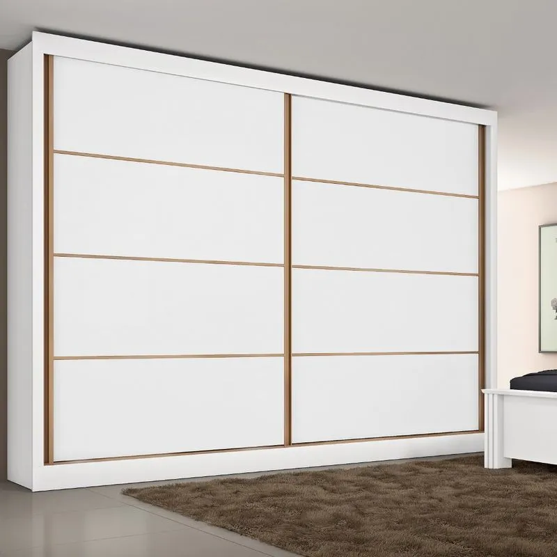 Guarda Roupa Casal 2 Portas de Correr 100% MDF Sevilha Made Marcs