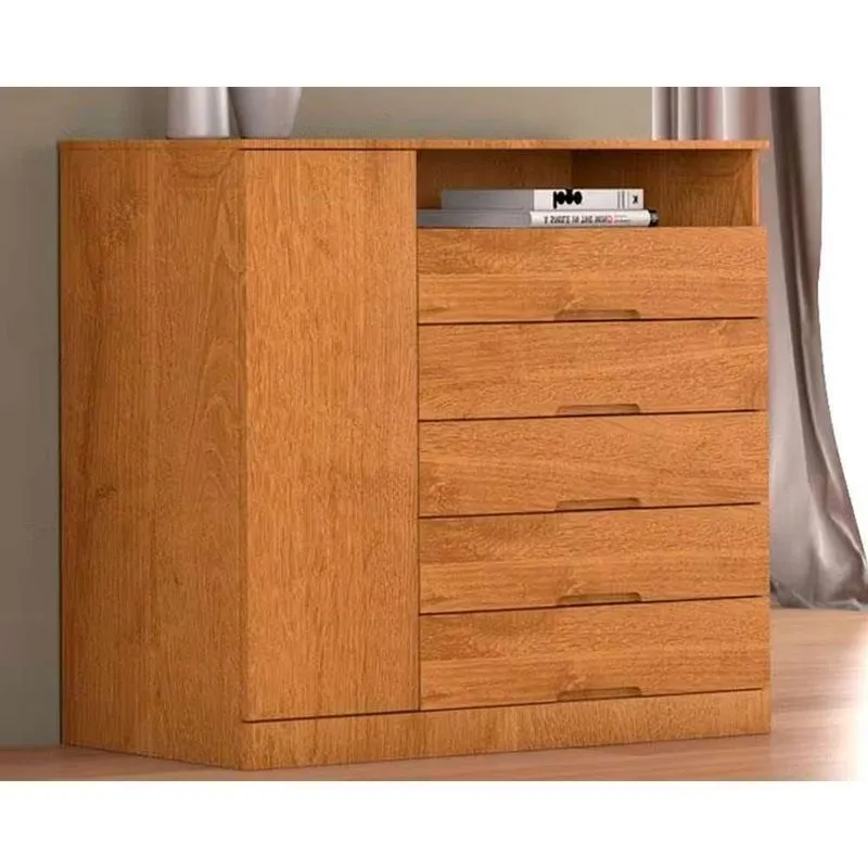 Cômoda de Quarto Portugal 1Pta 5Gavs-Europa Peroba