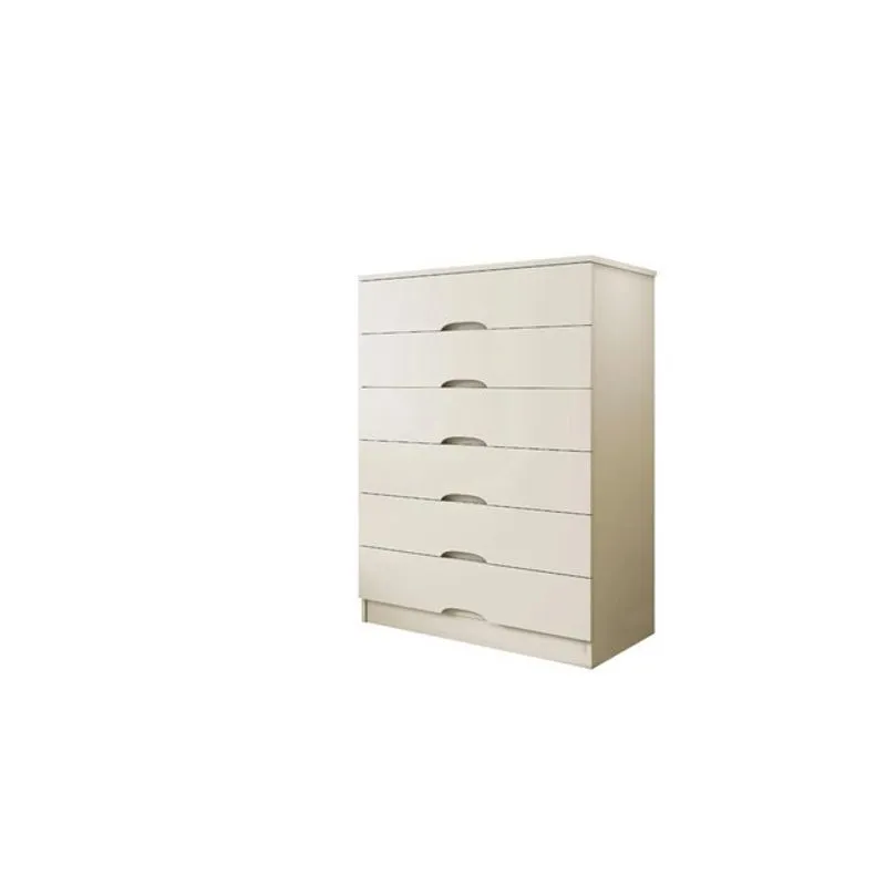 Cômoda Para Quarto 6 Gavetas Sevilha Made Marcs - Off White