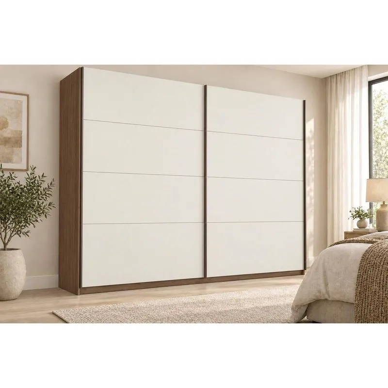 Guarda Roupa Casal 2 Ptas 6 Gav Hanover Castanho/Off Europa